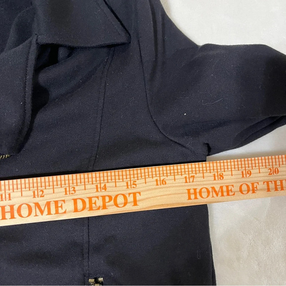 OLD NAVY Girls Black Moto Jacket Zip Up Cotton Polyester Size XXL (16) - Picture 7 of 8